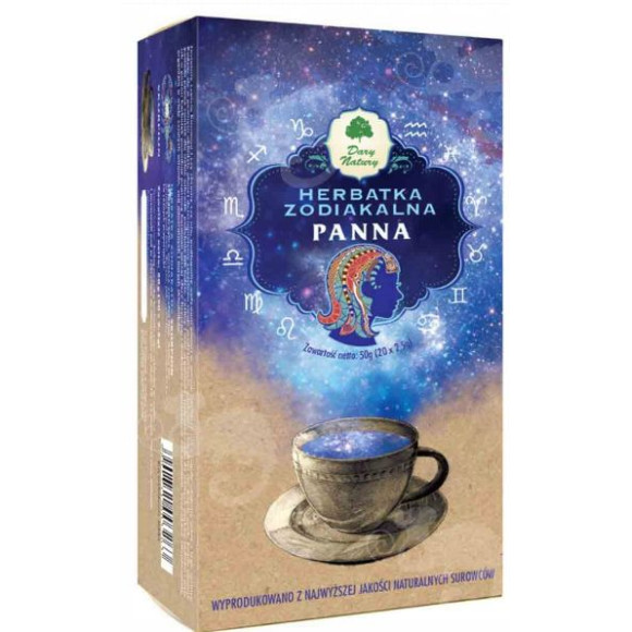 HERBATKA zodiakalna ziołowa znak PANNA 24.08-23.09 prezent 50g DARY NATURY