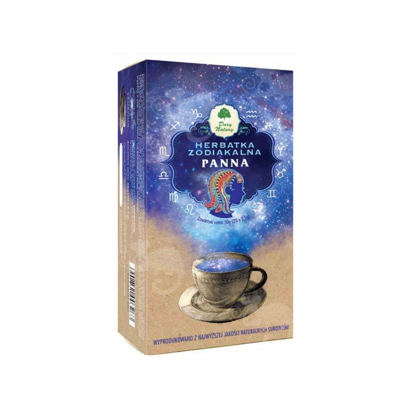 HERBATKA zodiakalna ziołowa znak PANNA 24.08-23.09 prezent 50g DARY NATURY