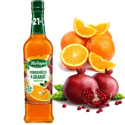 HERBAPOL SYROP OWOCOWA SPIŻARNIA SMAK POMARAŃCZA Z GRANATEM