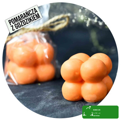 MYDŁO handmade BĄBELKI POMARAŃCZA + GOŹDZIK 45g
