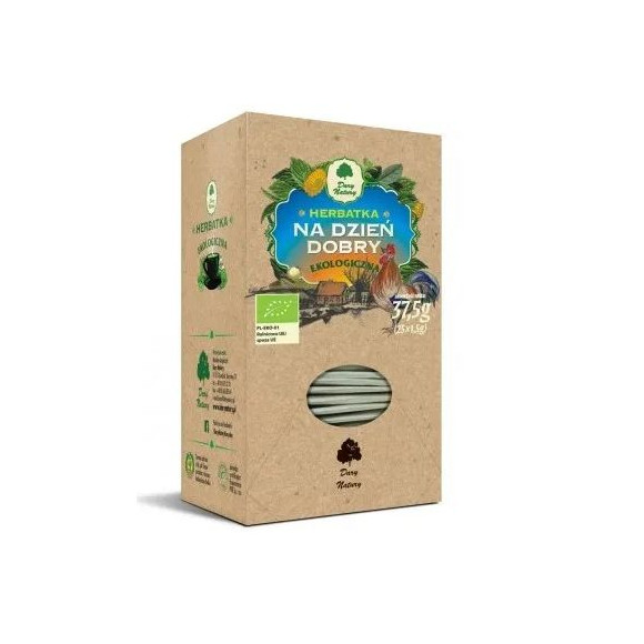 NA DZIEŃ DOBRY herbatka ekologiczna EKO Bio 25 saszetek 37,5g DARY NATURY