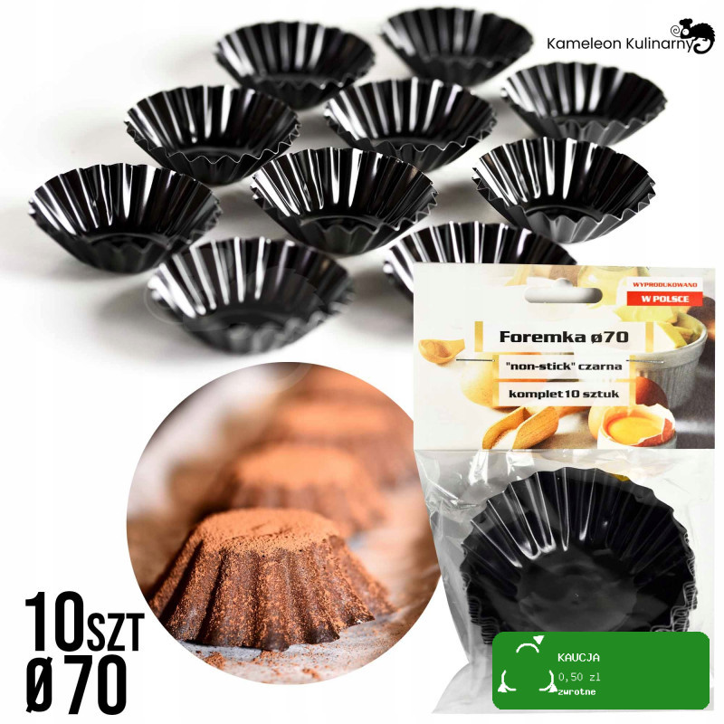 FOREMKI DO TARTELETEK babeczek ciastek fi7cm 10szt