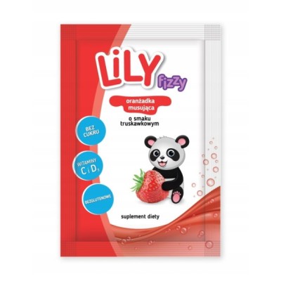 LILY FIZZY oranżadka musująca TRUSKAWKA smak truskawka 15g