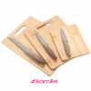 KAMILLE zestaw 3 DESEK DO KROJENIA I SERWOWANIA deska bambus 20cm 28cm 33cm KAMILLE zestaw 3 DESEK DO KROJENIA I SERWOWANIA deska bambus 20cm 28cm 33cm