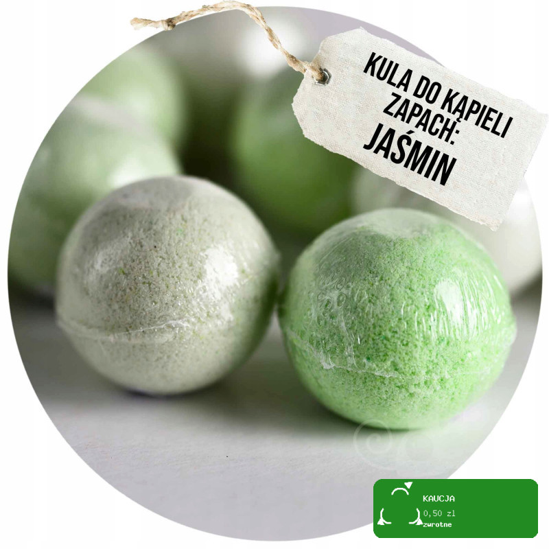 musująca KULA DO KĄPIELI handmade jaśminowa JAŚMIN