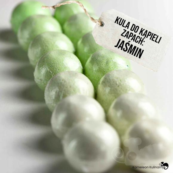 musująca KULA DO KĄPIELI handmade jaśminowa JAŚMIN