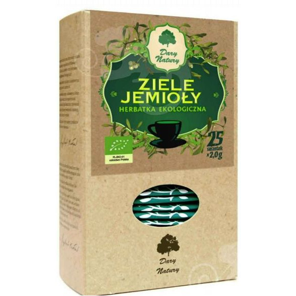 JEMIOŁA ziele JEMIOŁY EKO herbatka ekologiczna 25 saszetek 50g DARY NATURY