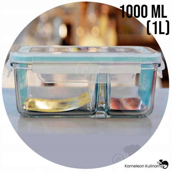POJEMNIK SZKLANY DUO LUNCHBOX pokrywa 1000ml 1L