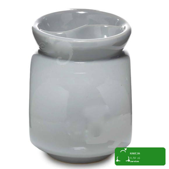 KOMINEK zapachowy CERAMICZNY SZARY DUŻY MINIMALIZTYCZNY n olejki woski OWAL