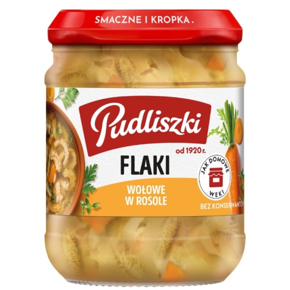 PUDLISZKI FLAKI WOŁOWE W ROSOLE 450Gjak z domowej kuchni