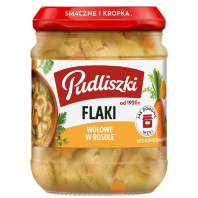 PUDLISZKI FLAKI WOŁOWE W ROSOLE 450Gjak z domowej kuchni