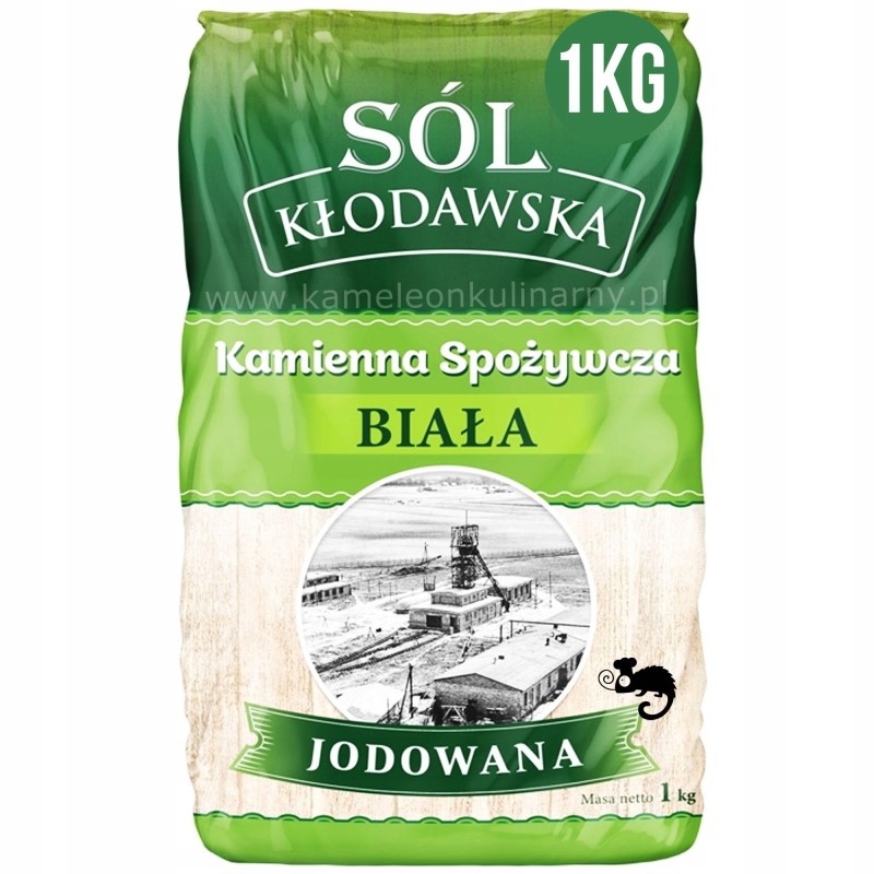 SÓL KŁODAWSKA JODOWANA SPOŻYWCZA KAMIENNA biała drobna
