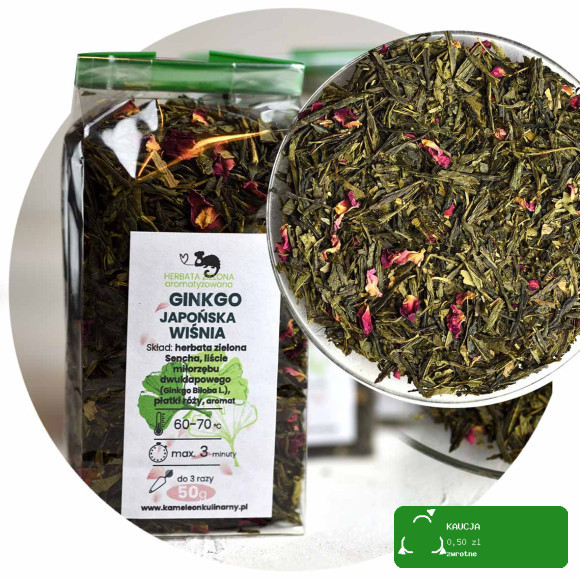 ZESTAW PREZENTOWY DUŻY zielona herbata AROMATYZOWANA 10x50 500g + zaparzacz