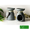 KOMINEK CERAMICZNY olejki eteryczne zapachowe woski PRZYWIESZKA SERCE szary