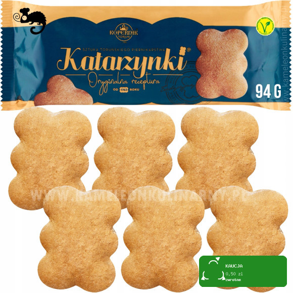 KATARZYNKI Oryginalna receptura od 1763r. PIERNIKI BEZ POLEWY 94g KOPERNIK