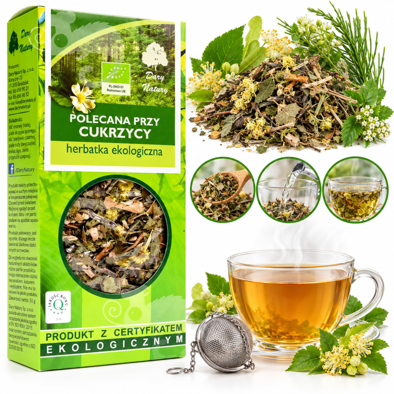 Dary Natury HERBATKA POLECANA PRZY CUKRZYCY Eko 50g