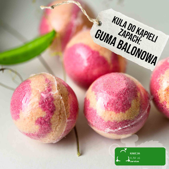 musująca KULA DO KĄPIELI handmade GUMA BALONOWA
