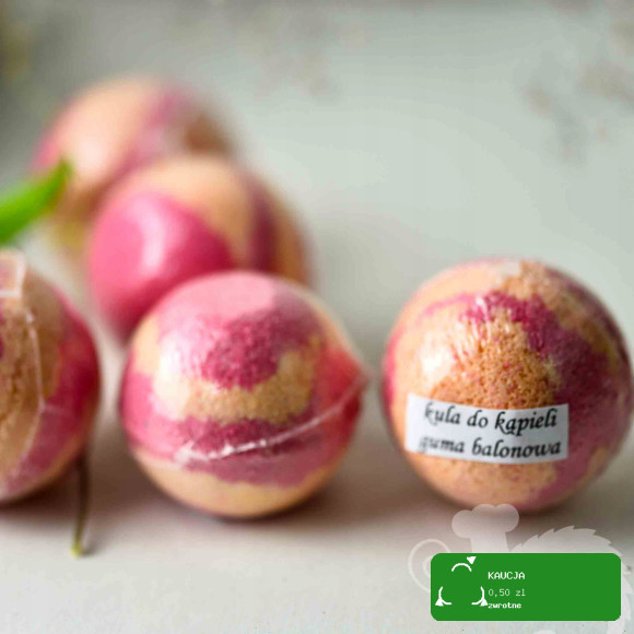 musująca KULA DO KĄPIELI handmade GUMA BALONOWA