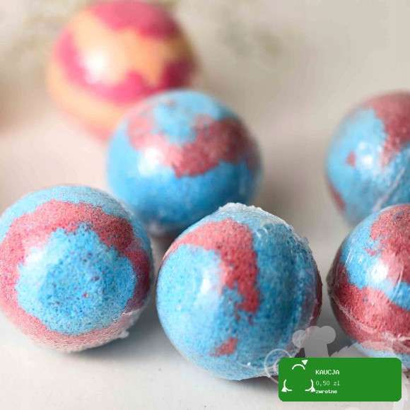 musująca KULA DO KĄPIELI handmade WATA CUKROWA