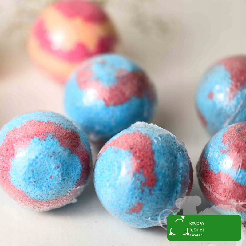 musująca KULA DO KĄPIELI handmade WATA CUKROWA