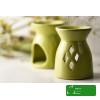 KOMINEK ceramiczny DO AROMATERAPII olejków i wosku na t-lighty SELEDYNOWY