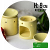 KOMINEK ZAPACHOWY CERAMICZNY na olejki woski DO AROMATERAPII kremowy