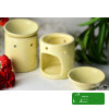 KOMINEK ZAPACHOWY CERAMICZNY na olejki woski DO AROMATERAPII kremowy