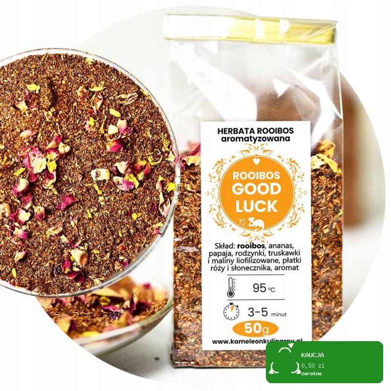 KAMELEON KULINARNY ZESTAW PREZENTOWY 4 herbaty ROOIBOS i zaparzacz NR 3