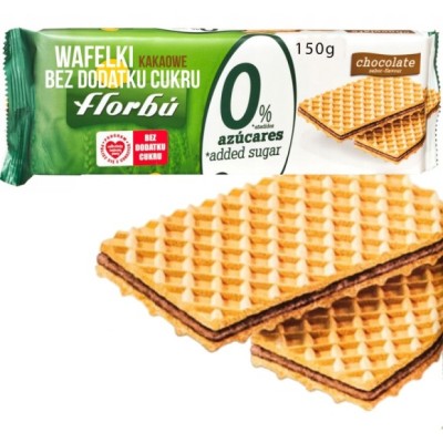 FLORBU WAFELKI KAKAOWE smak KAKAO zdrowe wafle BEZ CUKRU