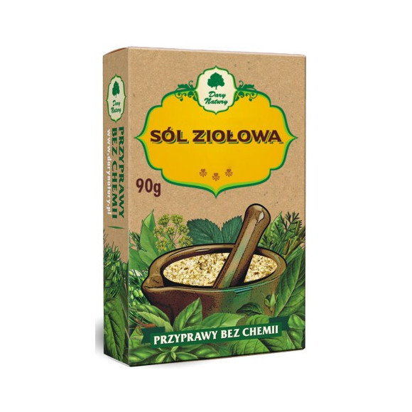 SÓL ZIOŁOWA czosnek lubczyk cebula pietruszk oregano cząber 90G DARY NATURY