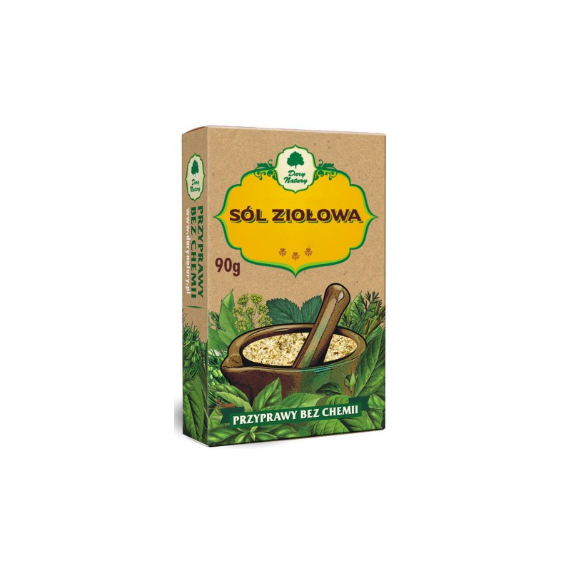 SÓL ZIOŁOWA czosnek lubczyk cebula pietruszk oregano cząber 90G DARY NATURY
