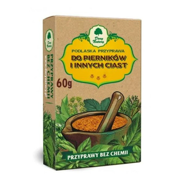 podlaska PRZYPRAWA DO PIERNIKÓW I innych CIAST wypieków 60g DARY NATURY