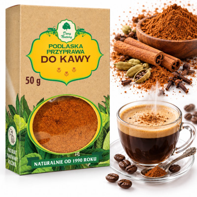 PRZYPRAWA DO KAWY kardamon imbir cynamon kuklik goździki 50g DARY NATURY
