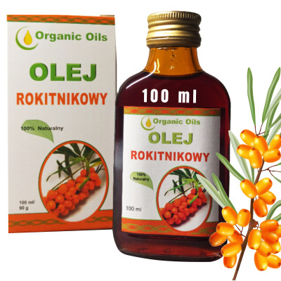 OLEJ ROKITNIKOWY Z ROKITNIKA Organic tłoczony na zimno 100ml KRÓTKA DATA