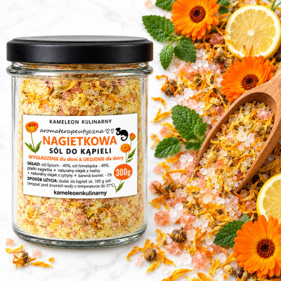 KAMELEON KULINARNY sól do kąpieli NAGIETKOWA 300g (słoik)