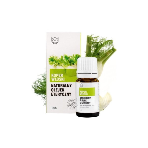 Naturalny OLEJEK ETERYCZNY KOPER WŁOSKI fenkuł 10ml Trawienie Nudności