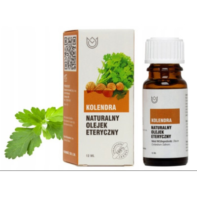 Naturalny OLEJEK ETERYCZNY KOLENDRA trawienie 12ml AROMATERAPIA INHALACJE