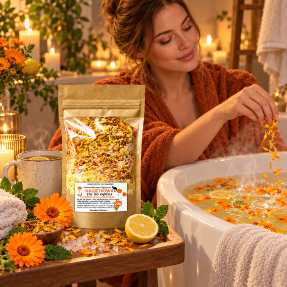 KAMELEON KULINARNY Aromaterapeutyczna sól do kąpieli NAGIETKOWA 200g