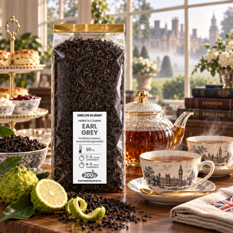KAMELEON KULINARNY HERBATA CZARNA EARL GREY bergamotka liściasta 200g