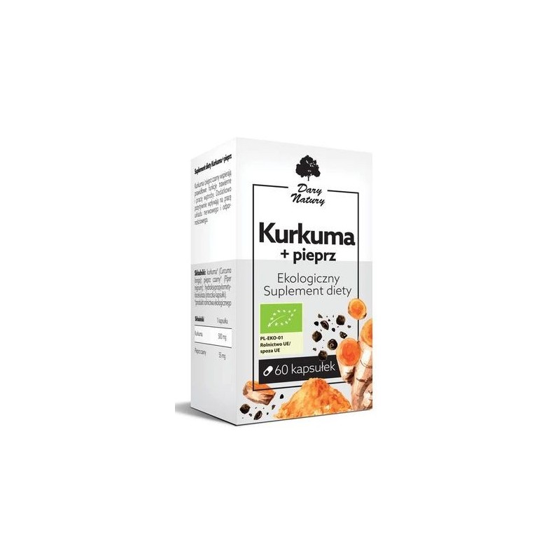 Dary Natury KURKUMA + PIEPRZ piperyna suplement diety 60