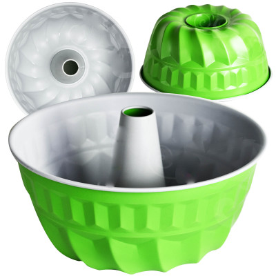 FORMA z tuleją BLACHA DO pieczenia BABKI BABKA fi 22cm nonstick SNB zielona