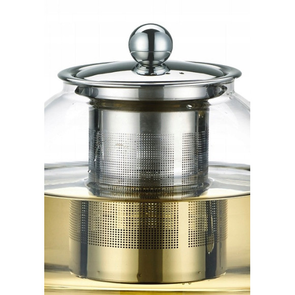 DZBANEK SZKLANY Z ZAPARZACZEM ZAPARZACZ do HERBATY ZIÓŁ 1500ml 1,5L Kamille