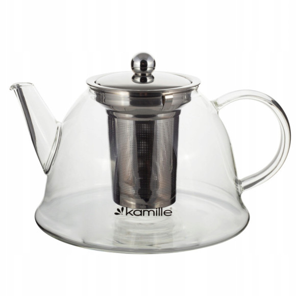 DZBANEK SZKLANY Z ZAPARZACZEM ZAPARZACZ do HERBATY ZIÓŁ 1500ml 1,5L Kamille