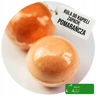 musująca KULA DO KĄPIELI ręcznie robion POMARAŃCZA