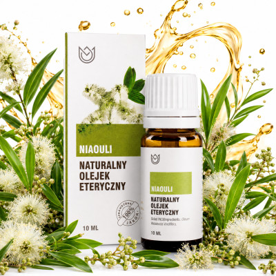 Naturalny OLEJEK ETERYCZNY NIAOULI 12ml trądzik cera katar przeciwbólowy