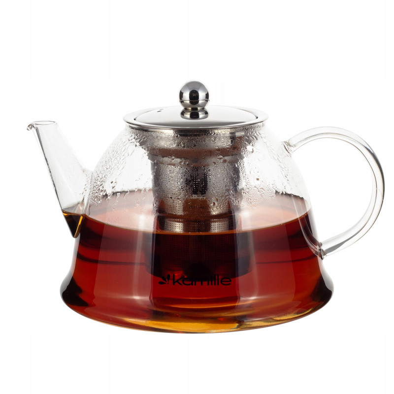 DZBANEK SZKLANY Z ZAPARZACZEM ZAPARZACZ do HERBATY ZIÓŁ 1500ml 1,5L Kamille