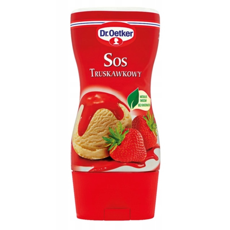 DR. OETKER  SOS O SMAKU TRUSKAWKOWYM 200G DO LODÓW CIAST