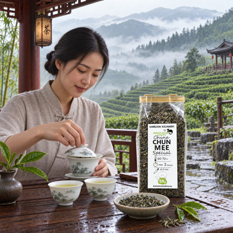 KAMELEON KULINARNY HERBATA ZIELONA naturalna CHUN MEE Special ! 50g
