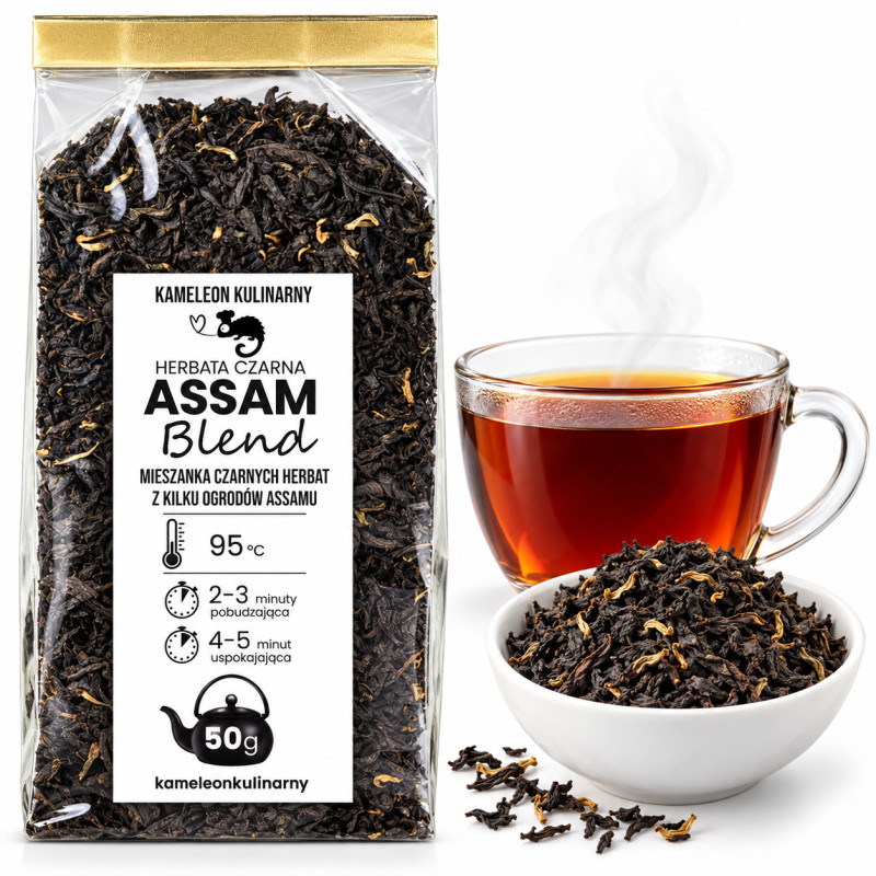 KAMELEON KULINARNY HERBATA CZARNA naturalna ASSAM Blend 50g indyjska