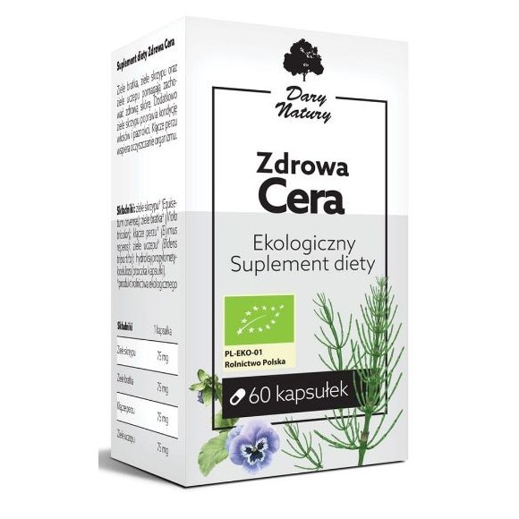 ZDROWA CERA suplement EKO 60szt DARY NATURY wsparcie SKÓRA